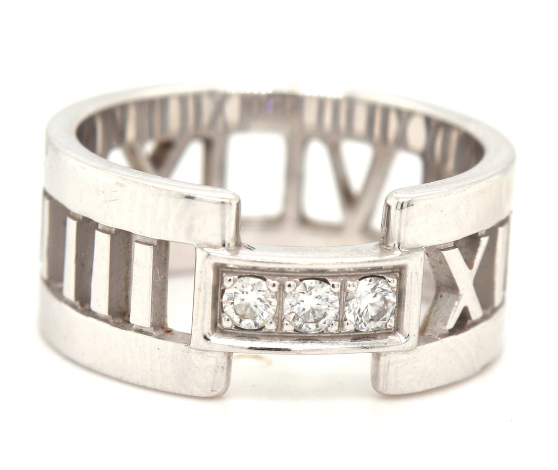 Tiffany & Co. Atlas Diamond Open Band Ring in 18K (1 of 6)