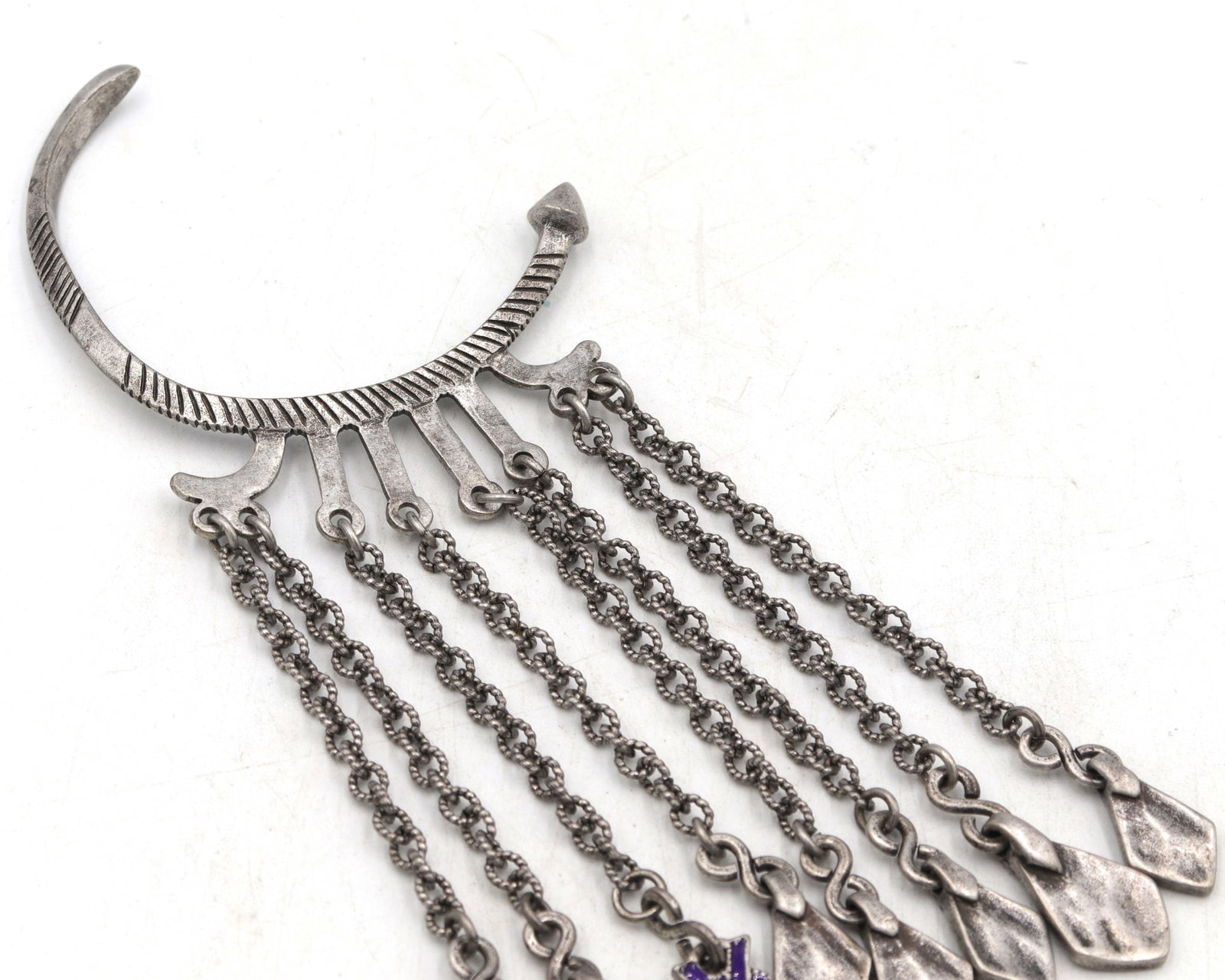 Tibetan dangle single cuff earring - 4