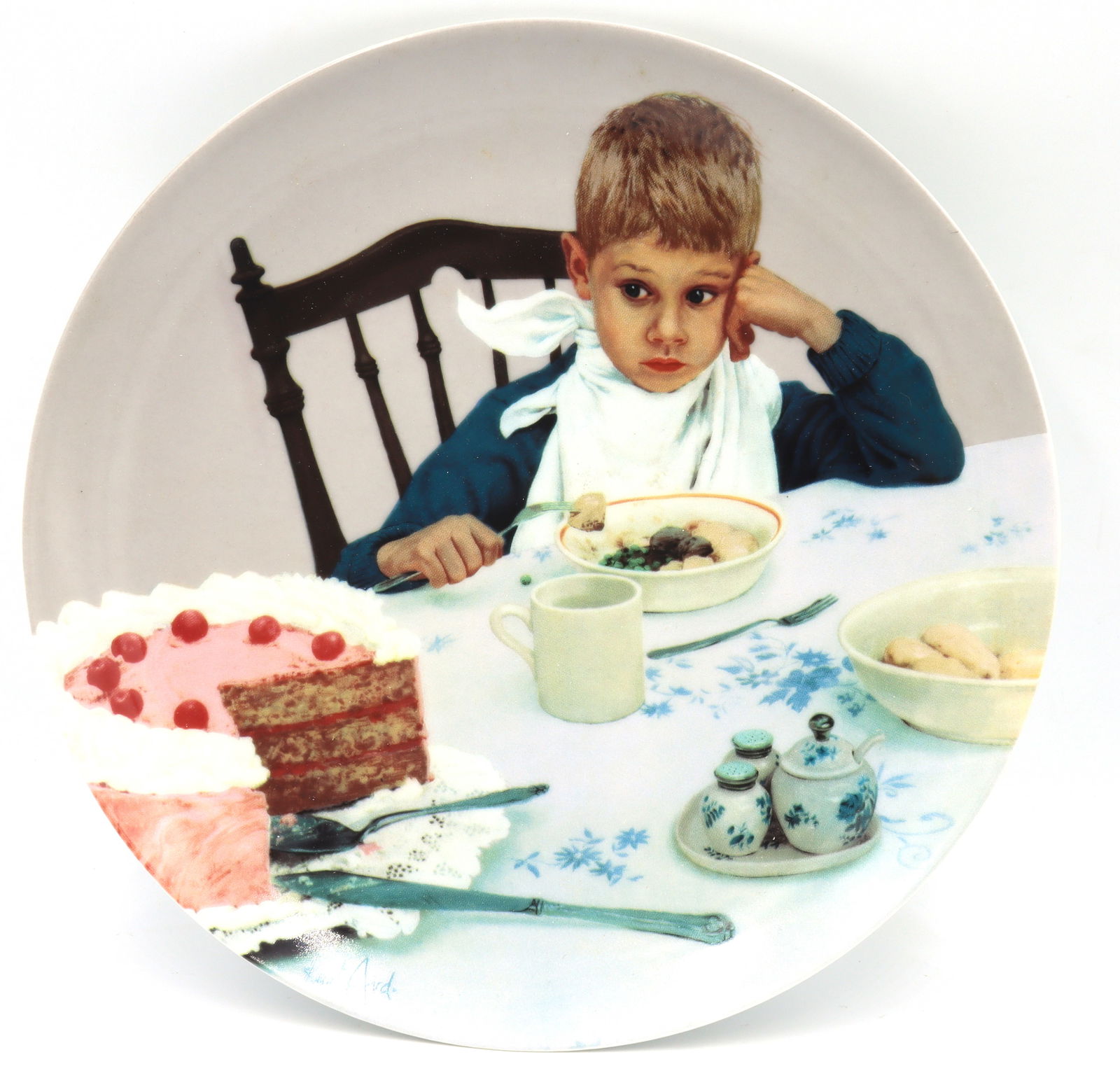 Ikke Lutter Lagkage plate by Kurt Ard: Ikke Lutter Lagkage plate by Kurt Ard 1985.