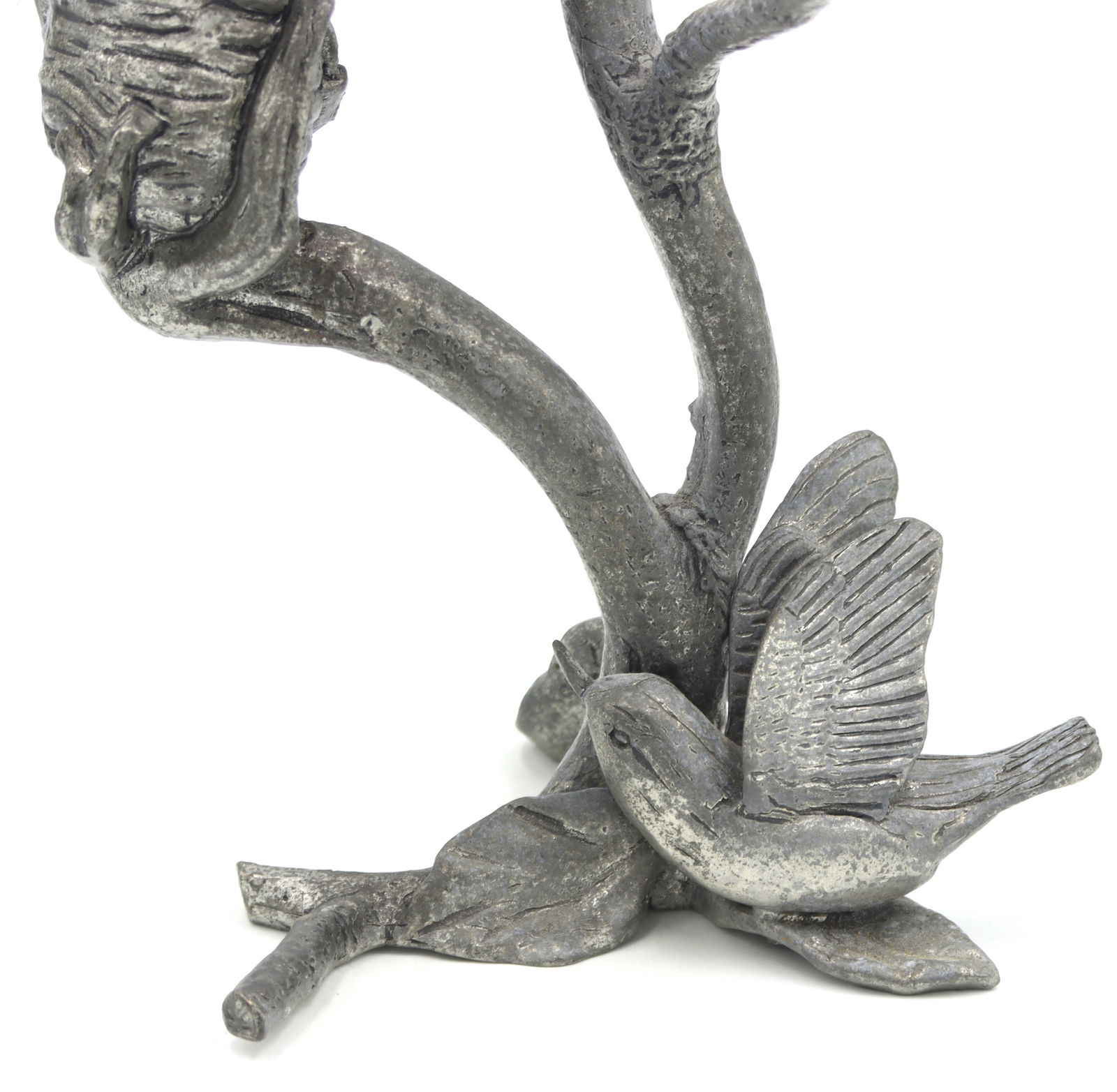 Signed Pewter silver taper dinner candle holder - 3