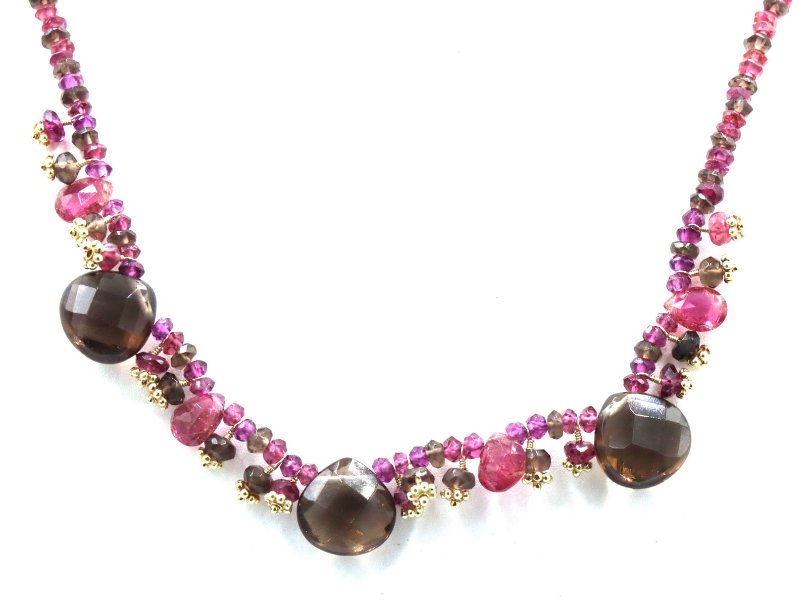 Garnet beaded necklace - 2