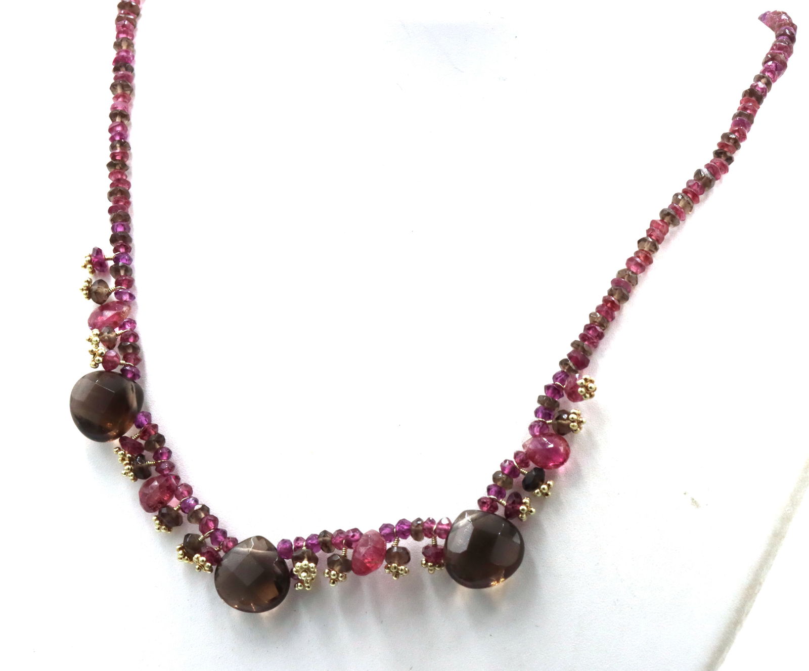 Garnet beaded necklace - 3