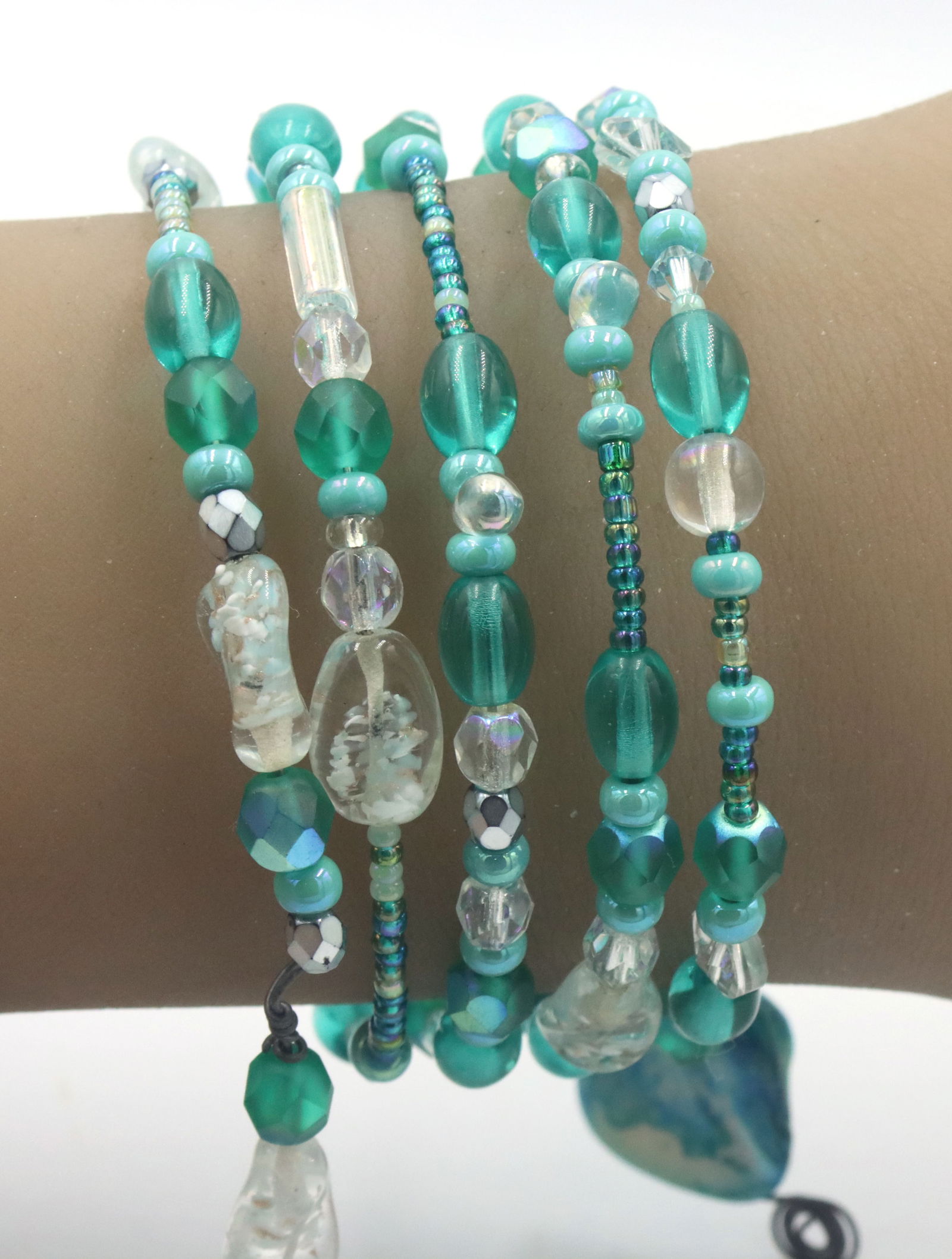 Multi row crystal bangles - 2