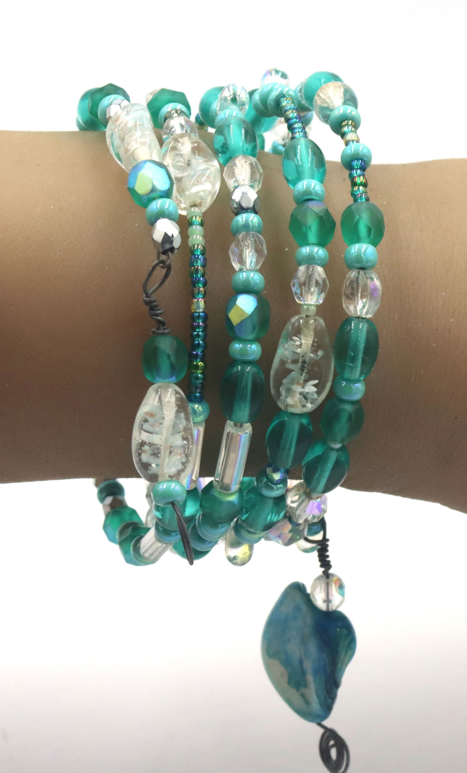 Multi row crystal bangles - 3