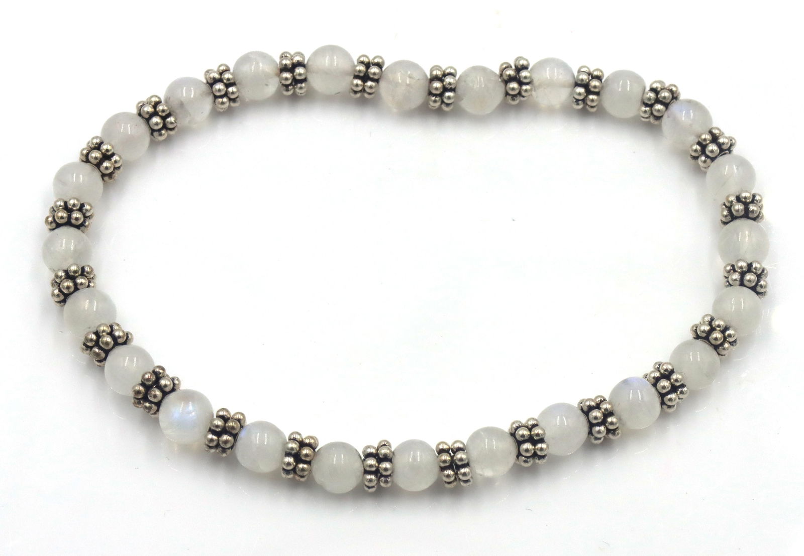 Pearl and silver beaded bracelet (1 of 4)