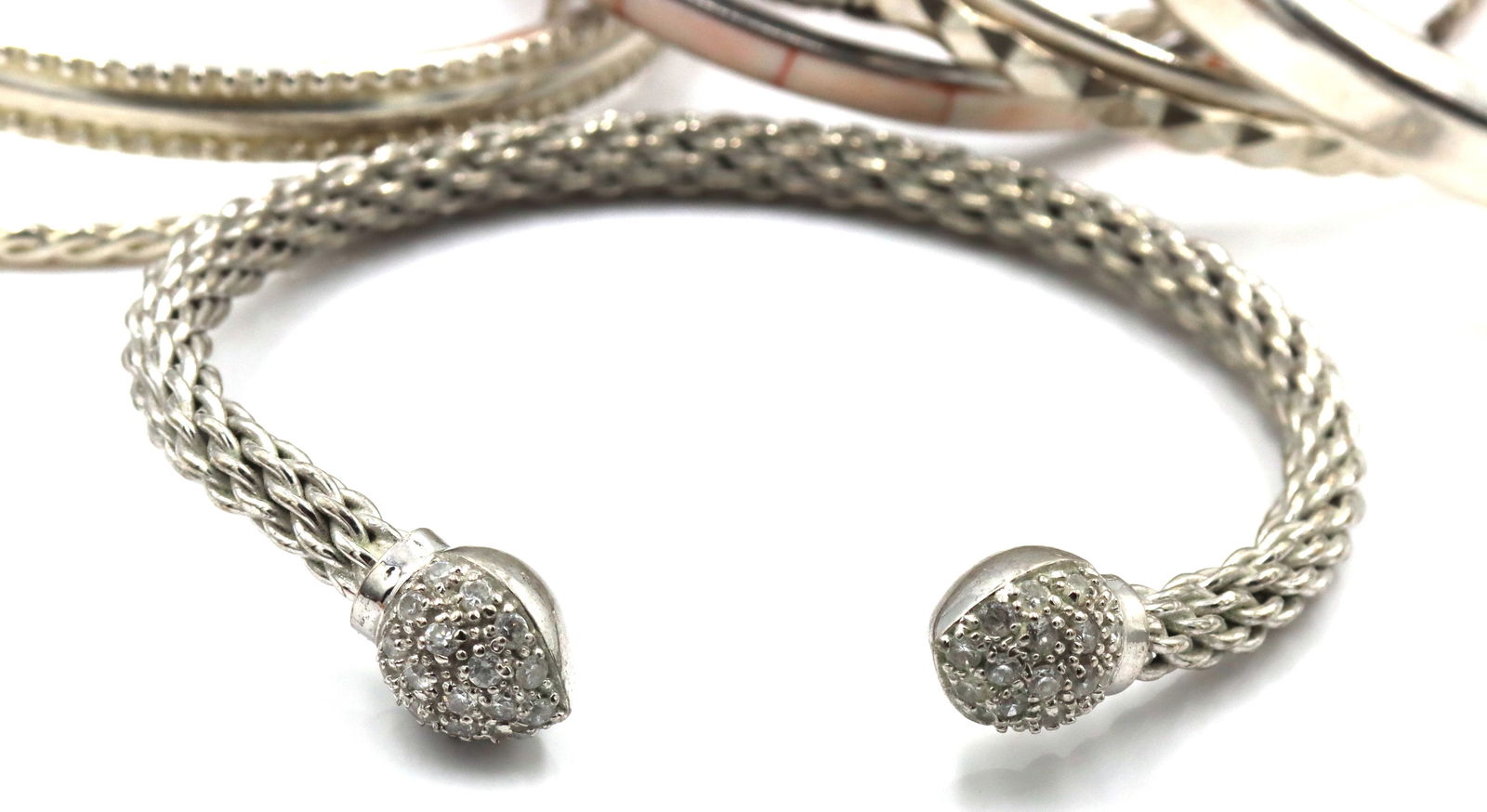 925 Sterling Silver Bangle Lot - 2