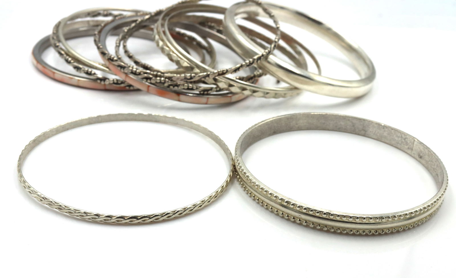 925 Sterling Silver Bangle Lot - 5
