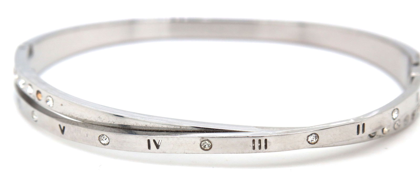 Stainless steel twisted bangle - 2