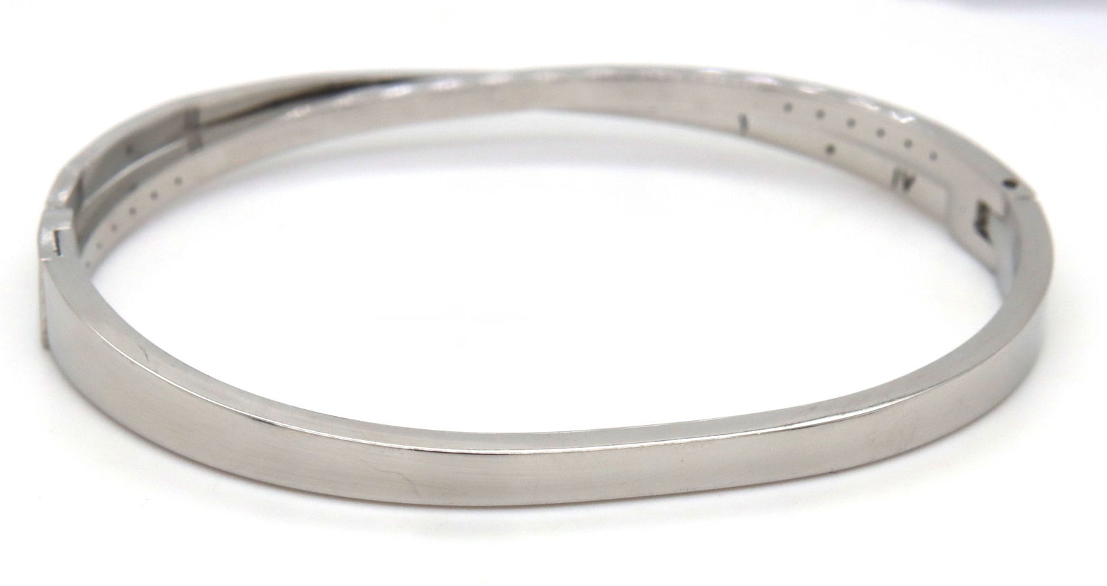 Stainless steel twisted bangle - 5
