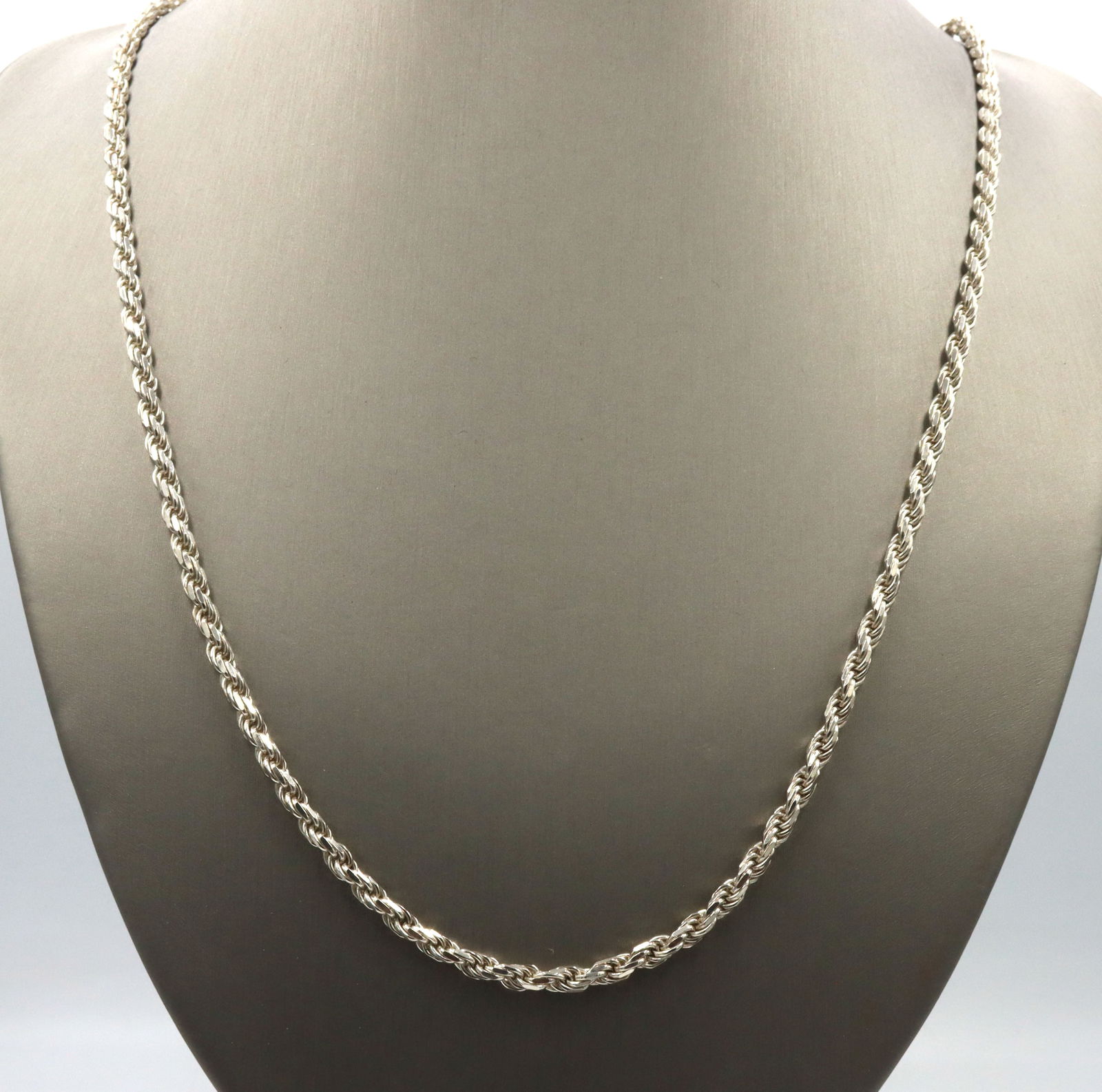 925 Sterling silver rope chain necklace (1 of 5)