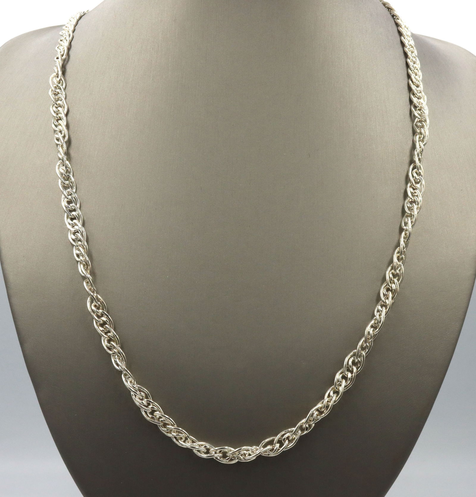 925 Sterling silver fancy link chain necklace (1 of 4)