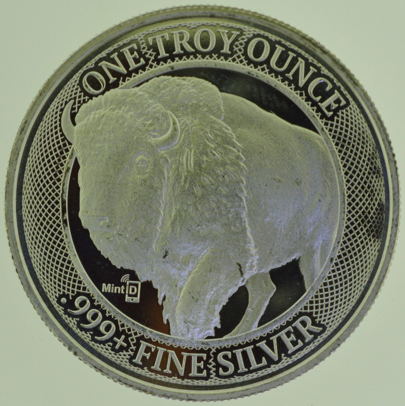 Buffalo Bitcoin 1oz. .999 Silver Mintid.com Coin: American Buffalo Tap to Scan MintID.com One Troy Ounce 1 oz Fine Silver .999+