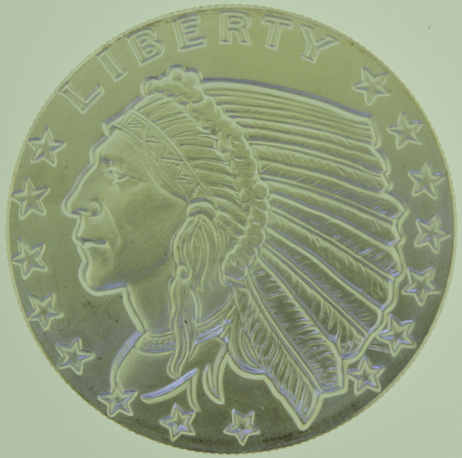 Indian Mint Fresh 1 oz .999 Fine Silver Round: Indian Mint Fresh 1 oz .999 Fine Silver Round US Coin.