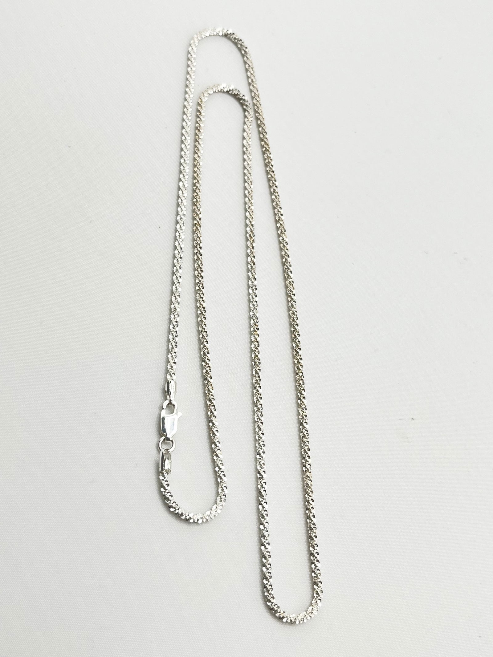 Italian 925 Sterling Silver 2mm Twist Classic Gypsophia Chain Necklace (1 of 6)