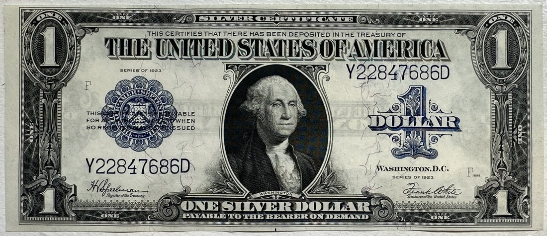 1923 $1 Silver Certificate Speelman White Fr. 237 Blue Seal Circulated (1 of 2)