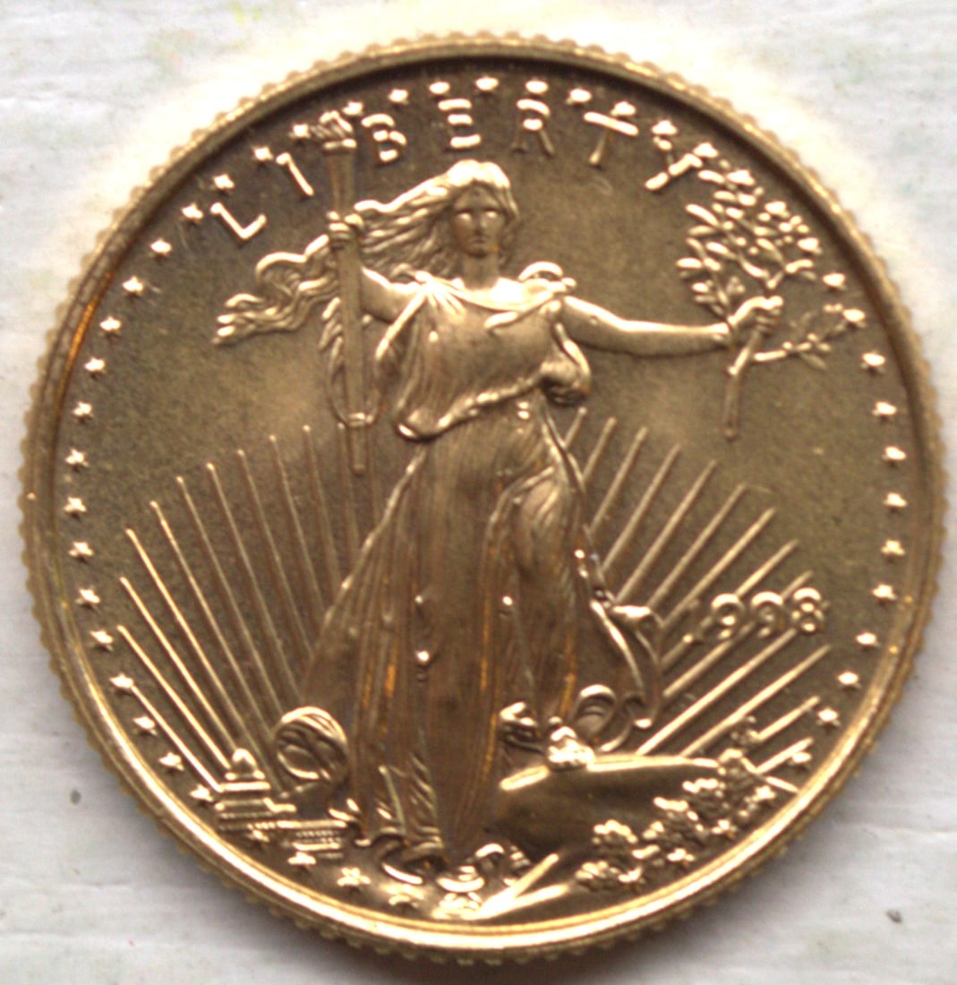 1998 $5 U.S. Gold Coin Modern Gold Issue Genuine U.S. Mint (1 of 2)