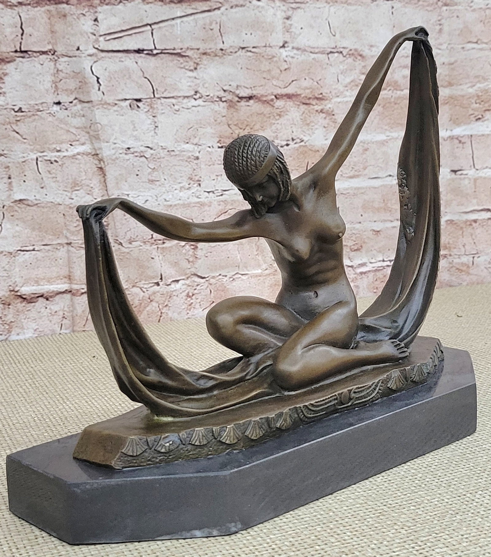 Dancer Bronze Sculpture on Marble Base - 3