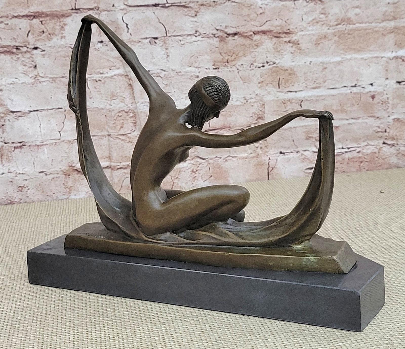 Dancer Bronze Sculpture on Marble Base - 4
