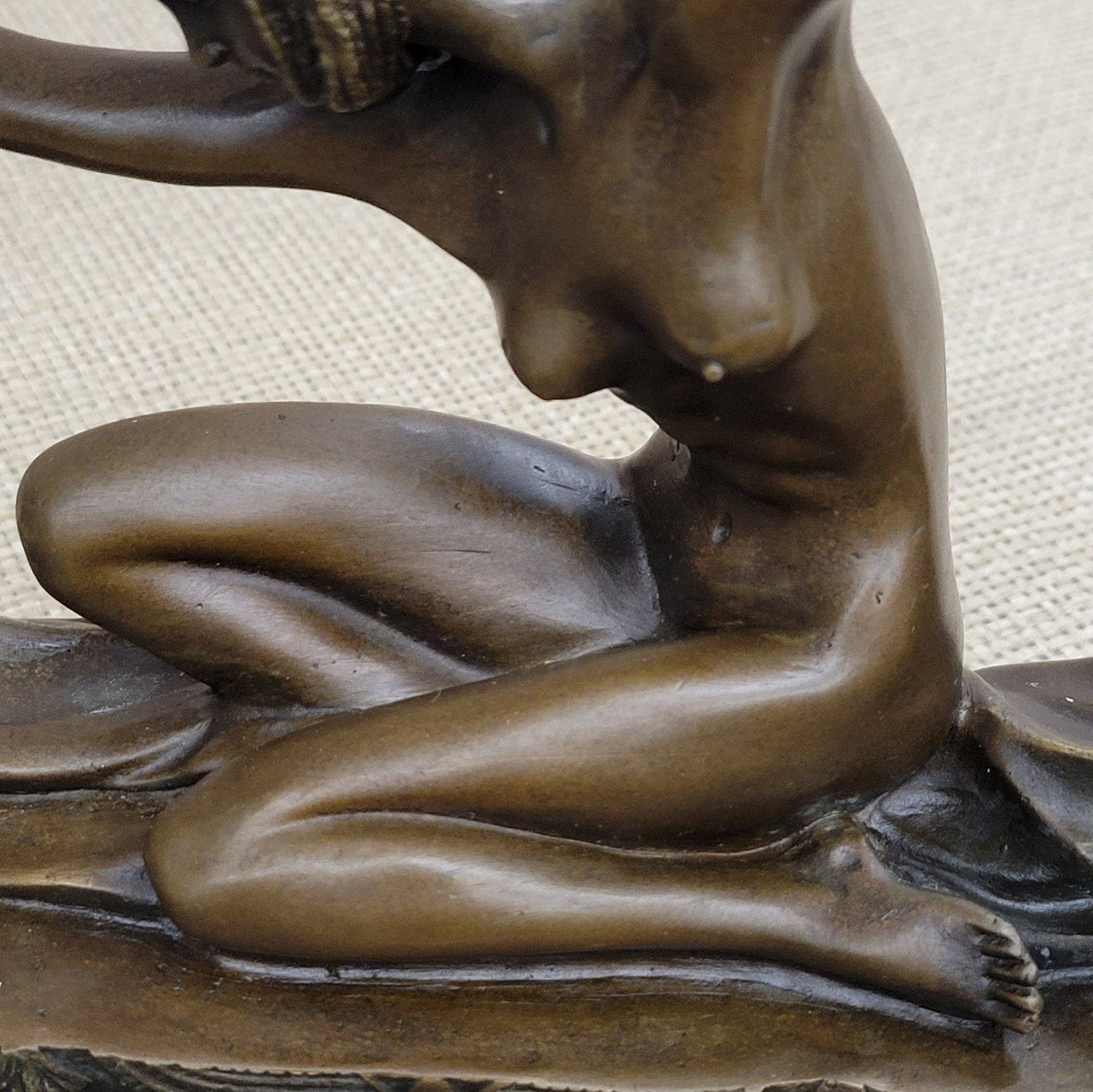 Dancer Bronze Sculpture on Marble Base - 9
