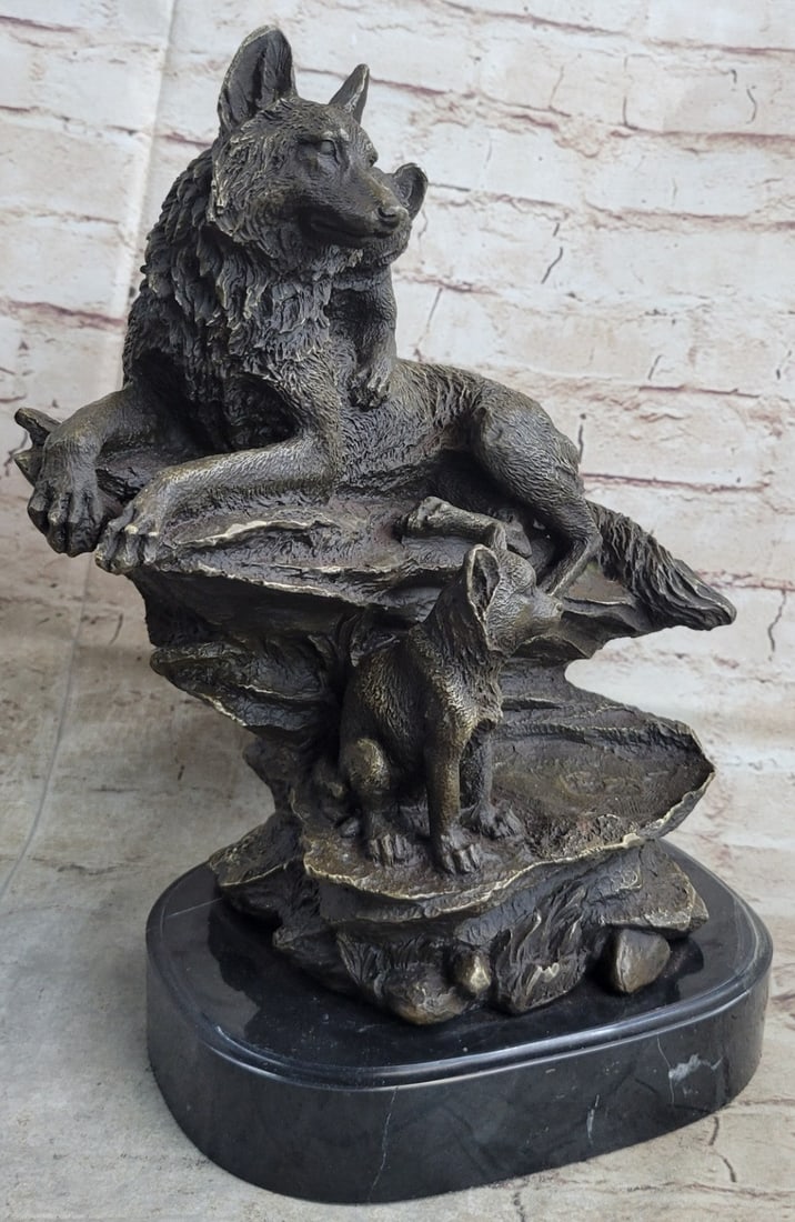 Wolf Animal Edition Bronze Statue - 3