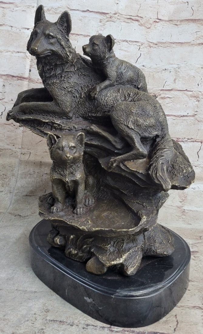 Wolf Animal Edition Bronze Statue - 4