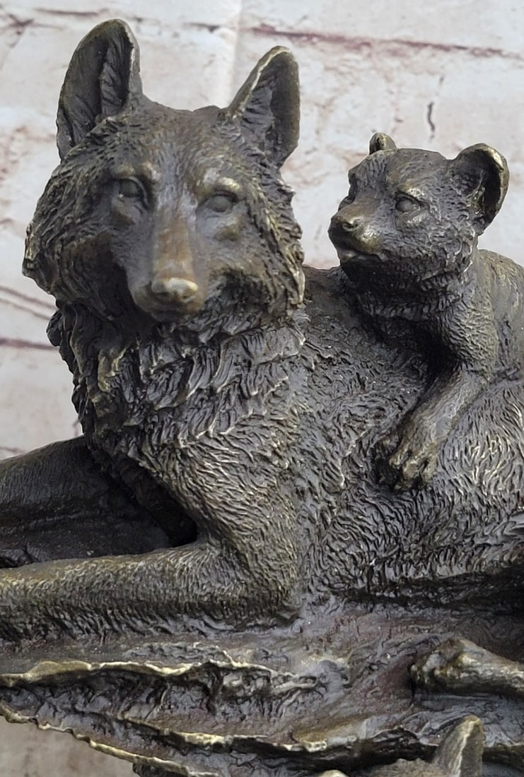 Wolf Animal Edition Bronze Statue - 7