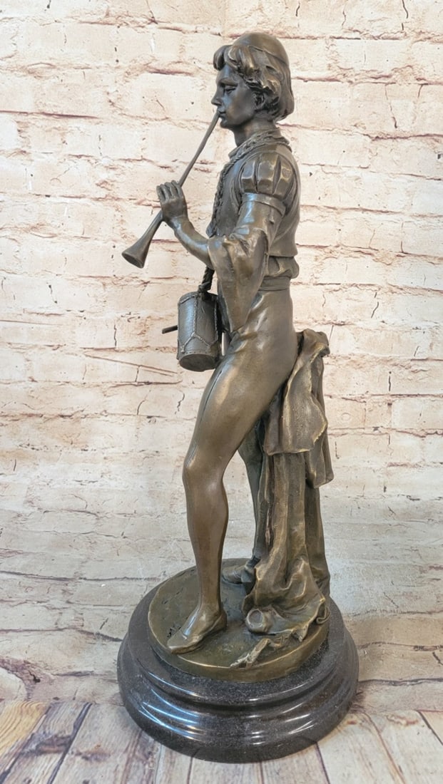 War Drummer Bronze Sculpture - 4