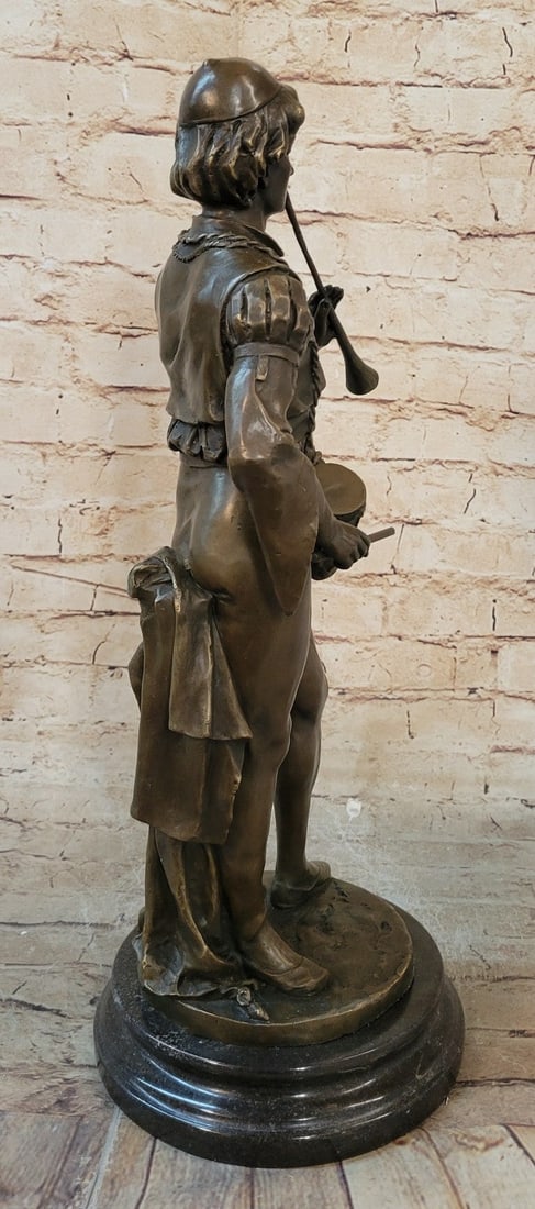 War Drummer Bronze Sculpture - 7