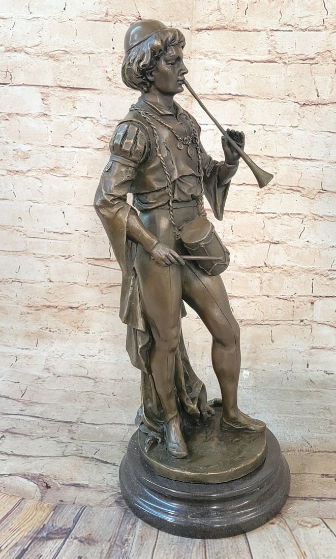 War Drummer Bronze Sculpture - 8