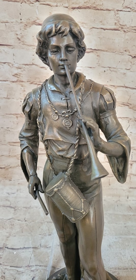 War Drummer Bronze Sculpture - 9