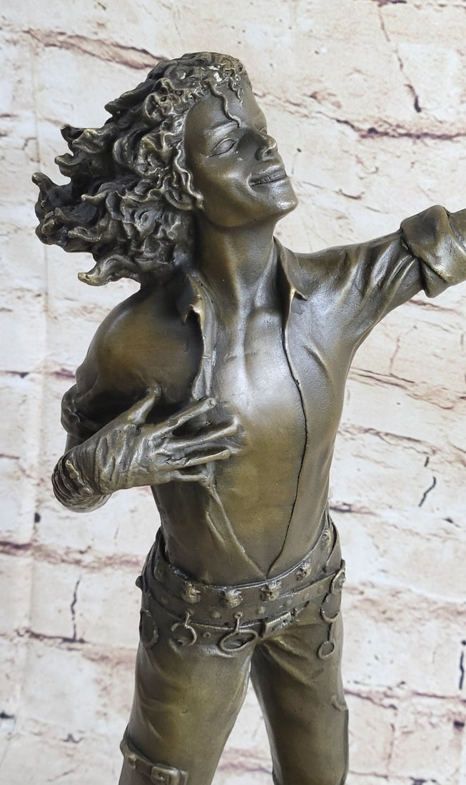 Young Michael Jackson Bust Bronze Statue - 6