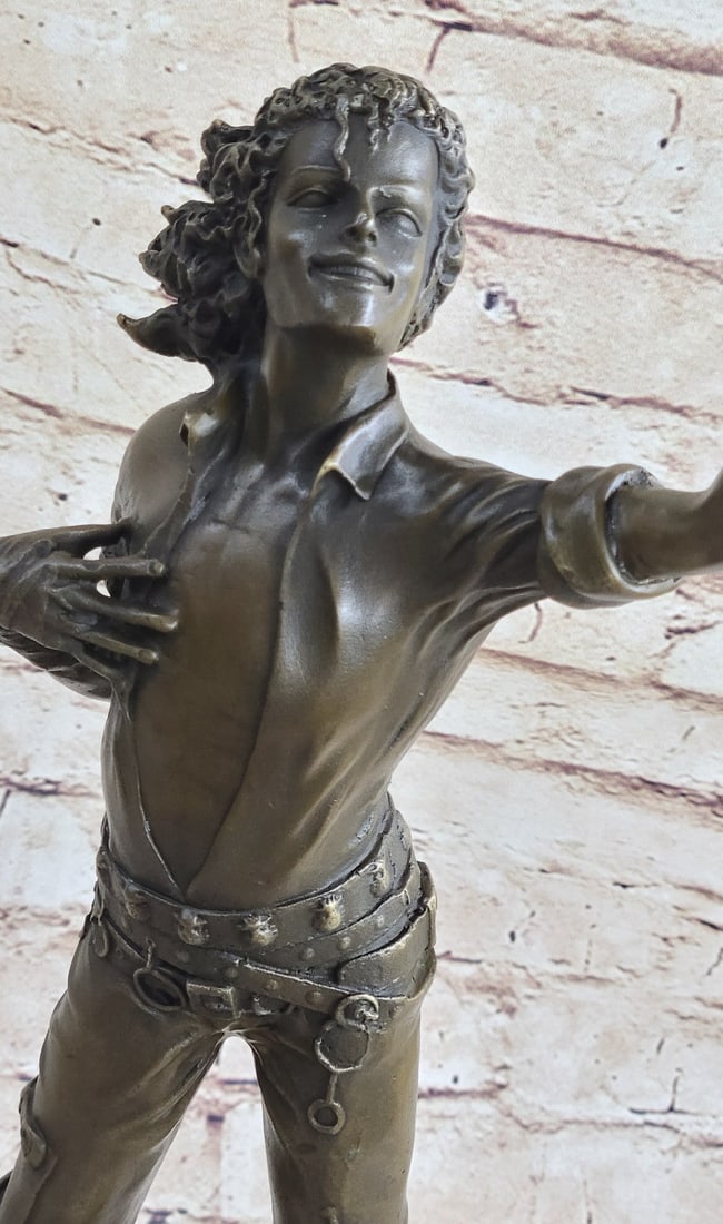 Young Michael Jackson Bust Bronze Statue - 7