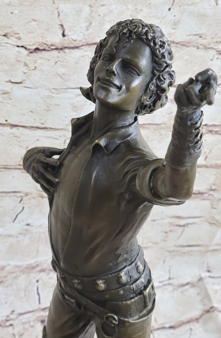Young Michael Jackson Bust Bronze Statue - 8