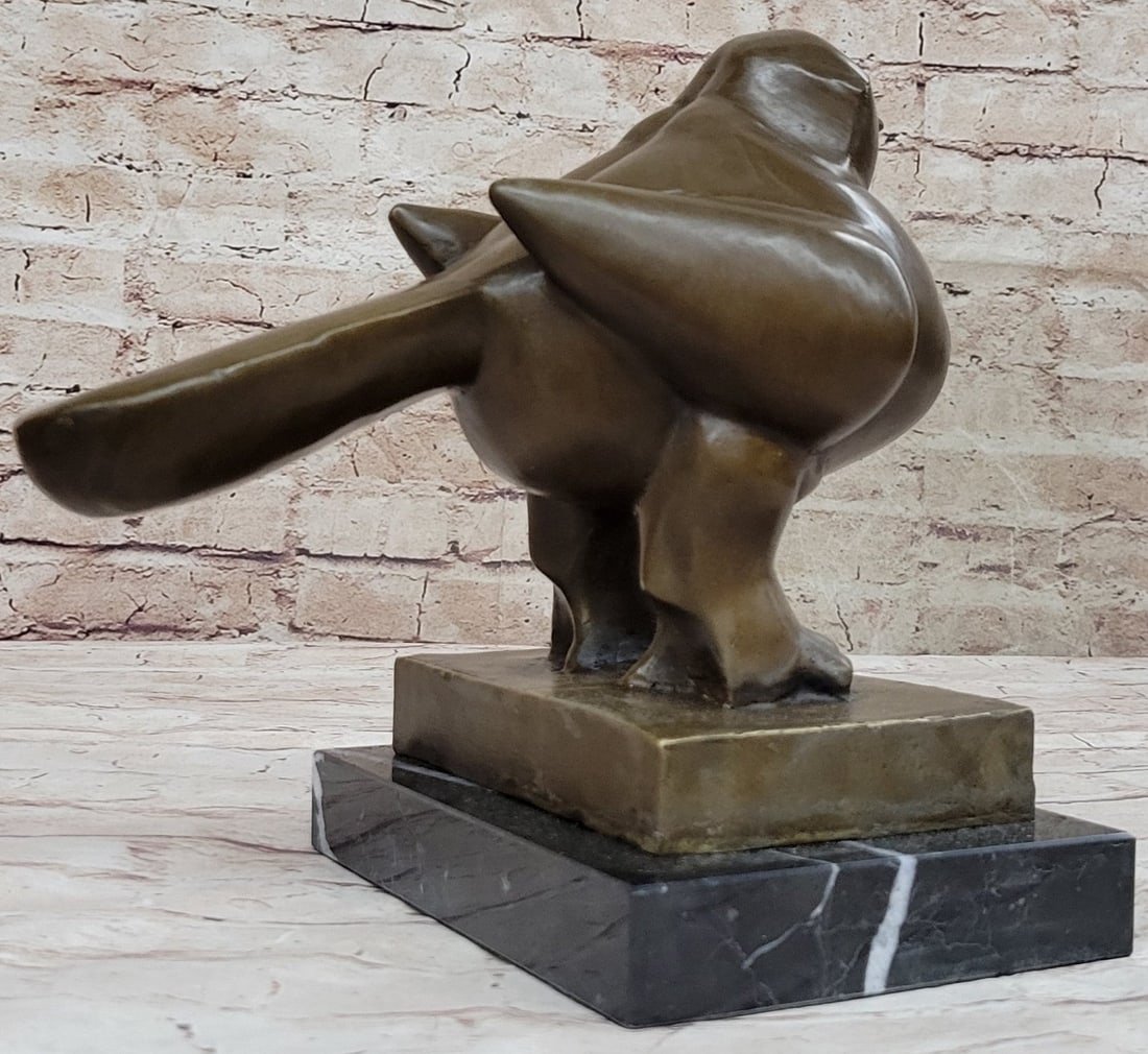 Bird Bronze Statue on Mrble Base - 4