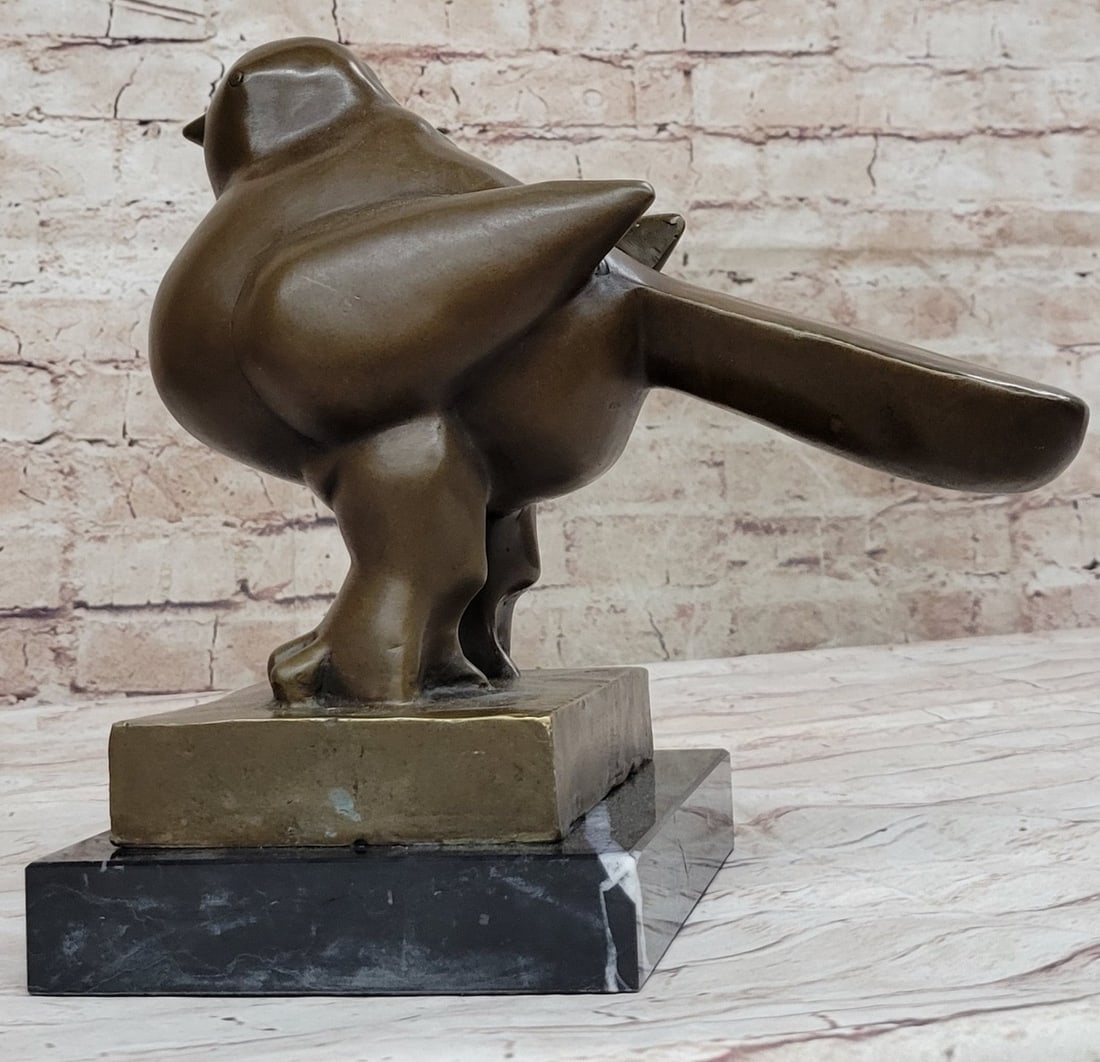 Bird Bronze Statue on Mrble Base - 5