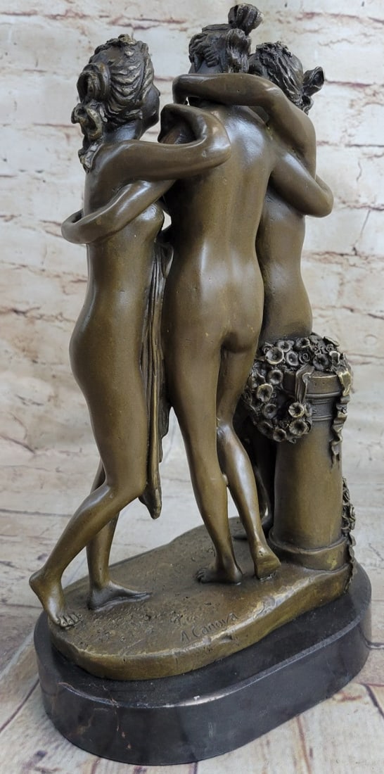 Three Graces Bronze Sculpture - 5