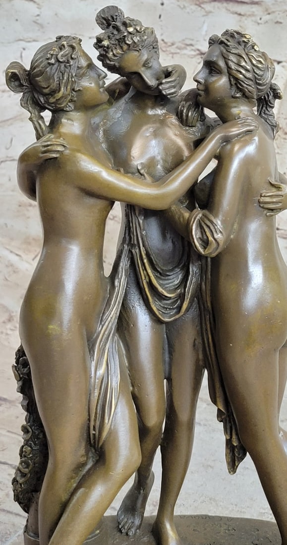 Three Graces Bronze Sculpture - 6