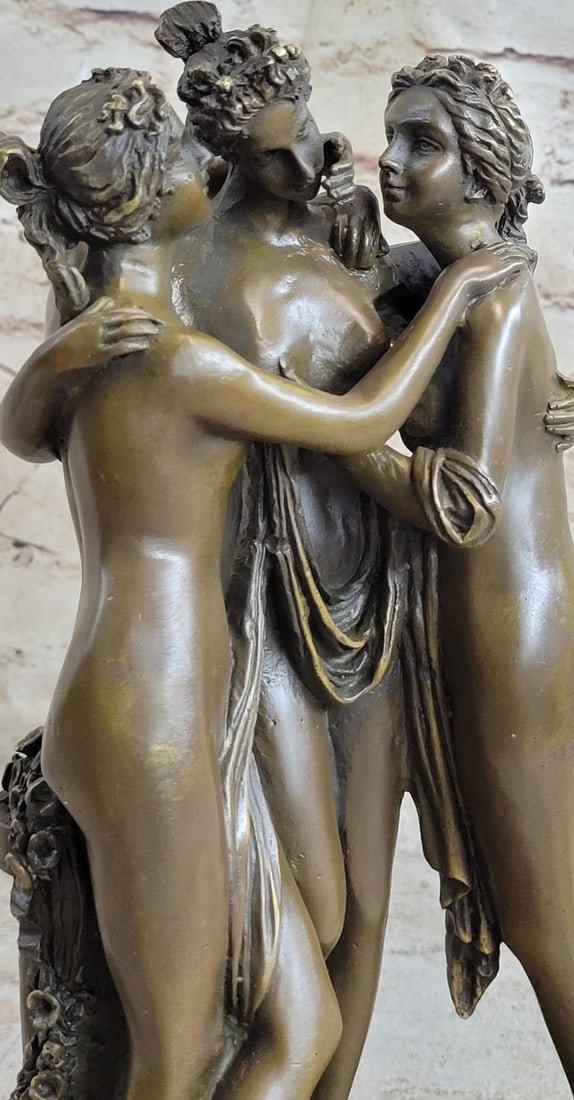 Three Graces Bronze Sculpture - 7