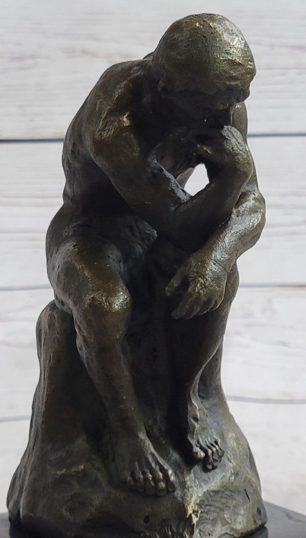 Thinker Bronze Sculpture Statue - 8