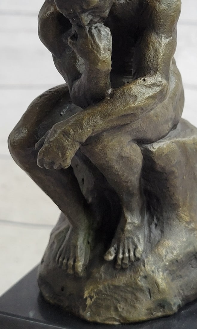 Thinker Bronze Sculpture Statue - 9