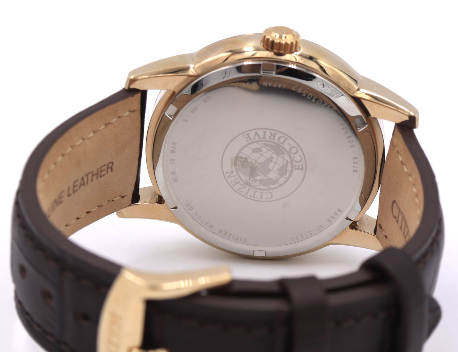 Citizen watch with brown leather strap - 9