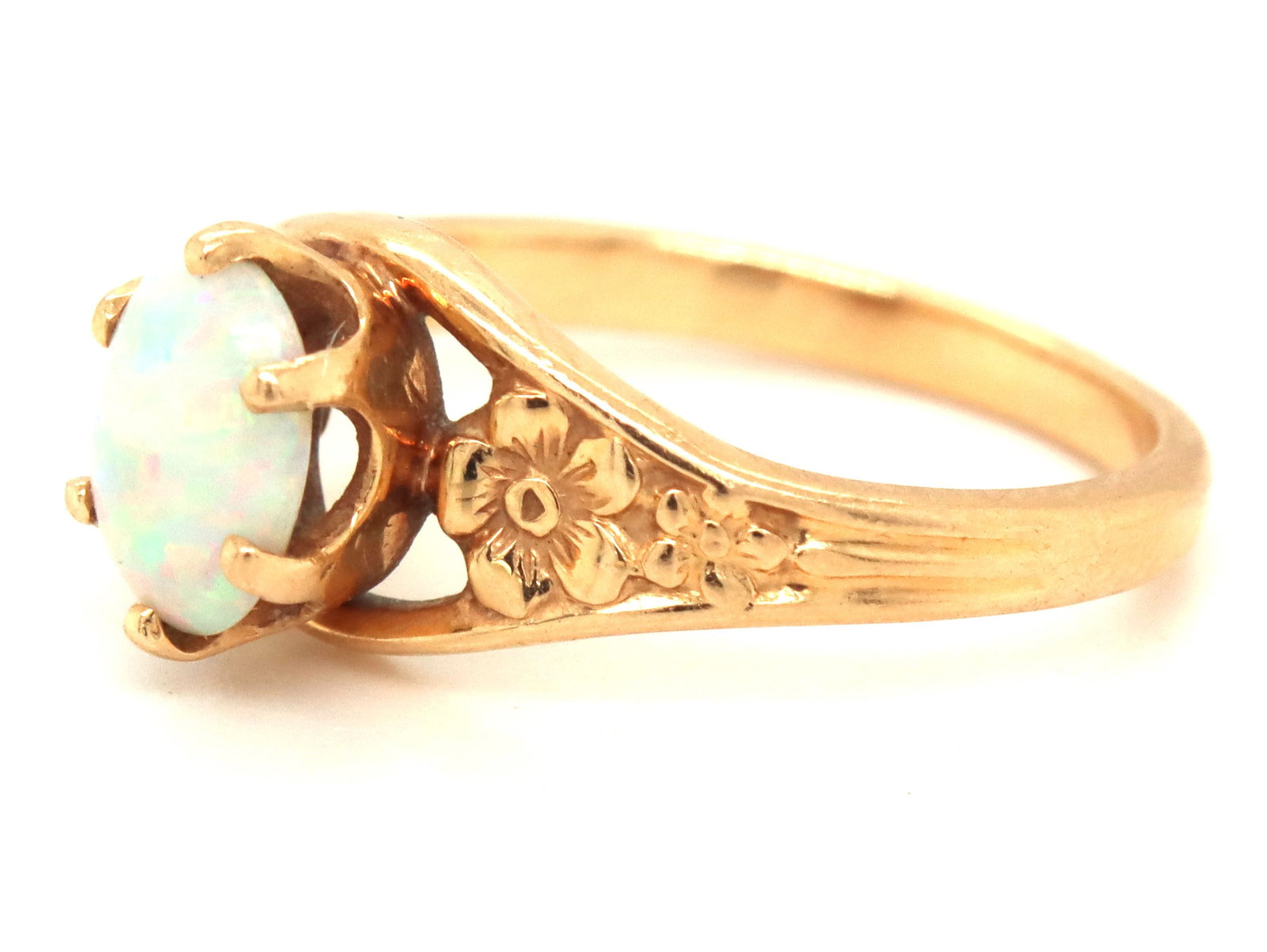 14kt Yellow gold opal ring - 3