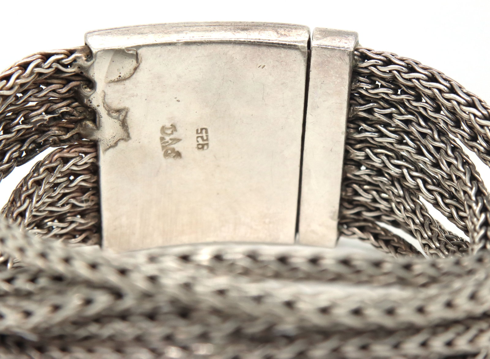 925 Sterling silver multi row wheat bracelet - 7