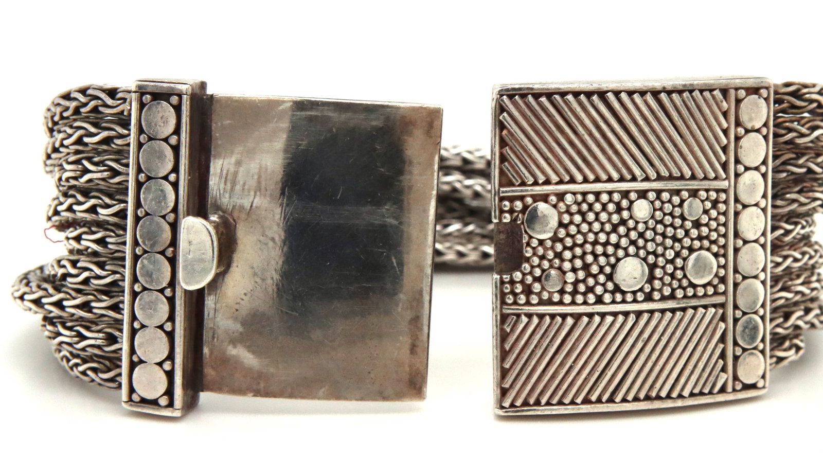 925 Sterling silver multi row wheat bracelet - 8