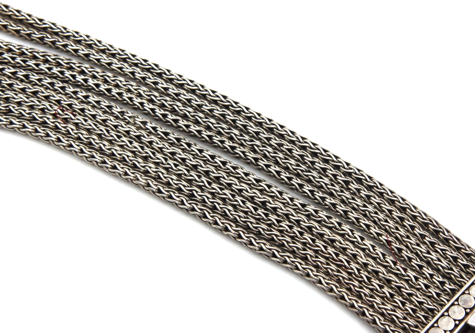 925 Sterling silver multi row wheat bracelet - 9