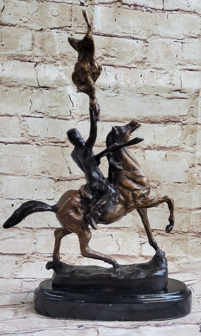 Native American Bronze Sculpture - 4