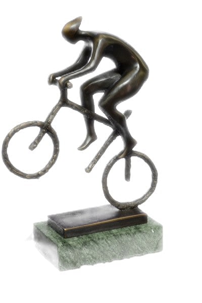 Cyclist Bronze Sculpture - 7