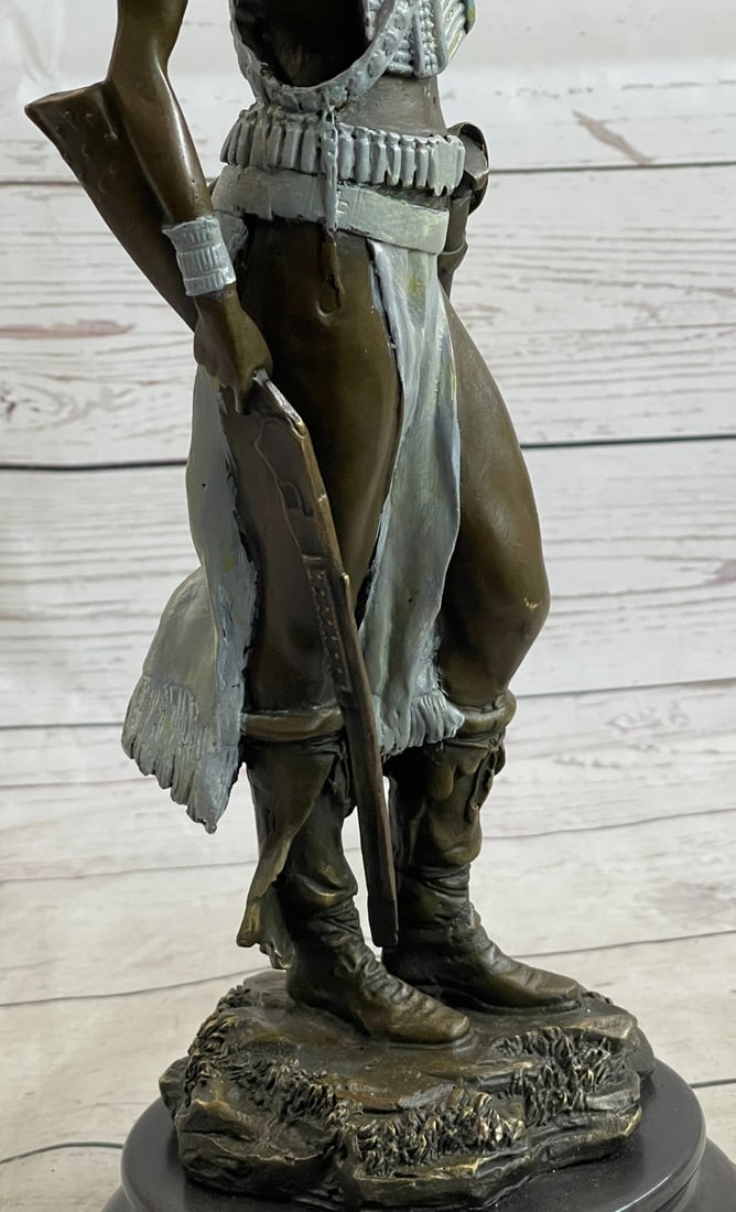 Indian Warrior Bronze Statue - 8