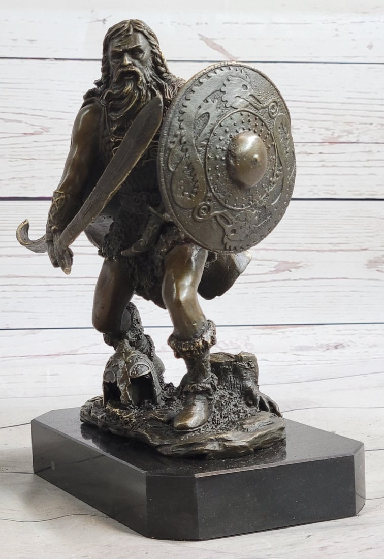 Warrior with Sword Bronze Sculpture - 3