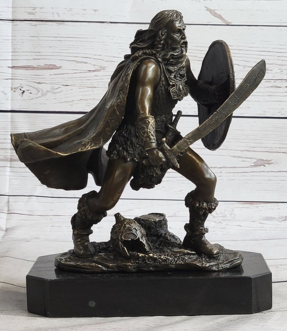 Warrior with Sword Bronze Sculpture - 4